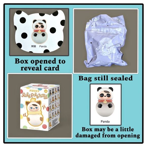 Pop Mart Pucky Roly-Poly Kitty Series Figurine - Panda - Picture 4 of 16